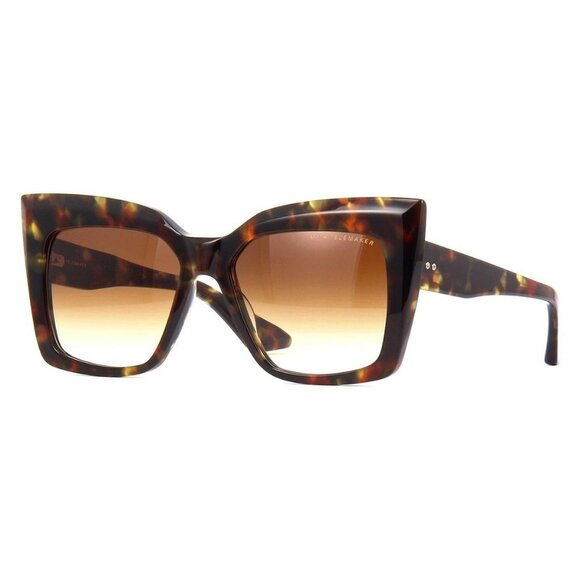 A2590Z New DITA Telemaker Havana Square DTS704 02 Sunglasses Women - Picture 1 of 5